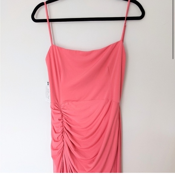 Katie May Great Kate Gown Coral Orange Pink Slinky - Picture 5 of 6